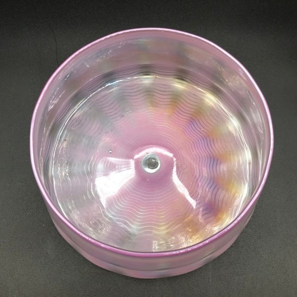 Vintage Benjamin Moore Hand Blown Iridescent Pink Bowl Dish Pilchuck Glass - Picture 3 of 11